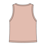 Ribbed High Neck Tank with Patch - The Collegiate Lineup