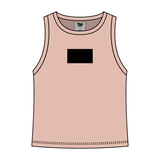 Ribbed High Neck Tank with Patch - The Collegiate Lineup