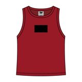 Ribbed High Neck Tank with Patch - The Collegiate Lineup