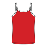 Rib Full-Length Tank with Contrast Spaghetti Straps - The Collegiate Lineup