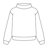 Heavyweight Fleece Wide Mock Neck Sweatshirt