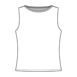 Women’s Basic Boatneck Sleeveless Top