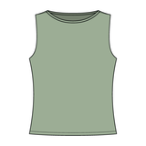 Women’s Basic Boatneck Sleeveless Top