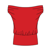 Women’s Ruched Off Shoulder Crop Top with Fitted Waist