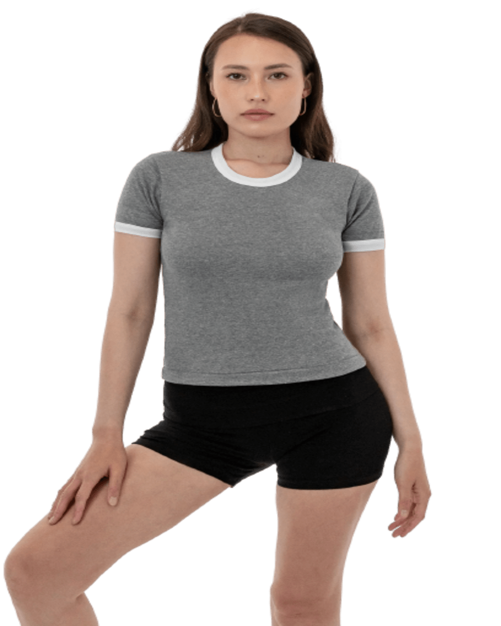 TRI-BLEND RIB WOMEN'S RINGER TEE