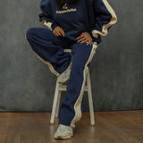 The Drop Cut Fleece Heavyweight Sweatpants with Contrast Side Panels