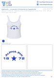 Alpha phi University of Arkansas at Fayetteville #13770 Individual Shipping