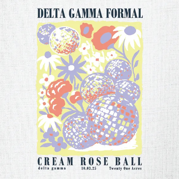 Delta Gamma Floral Formal Rose Ball – 3068