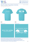 Zeta Tau Alpha ZTA Reunion Shirt #19061 Individual Shipping