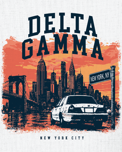 Delta Gamma City Skyline T-Shirt - 3601