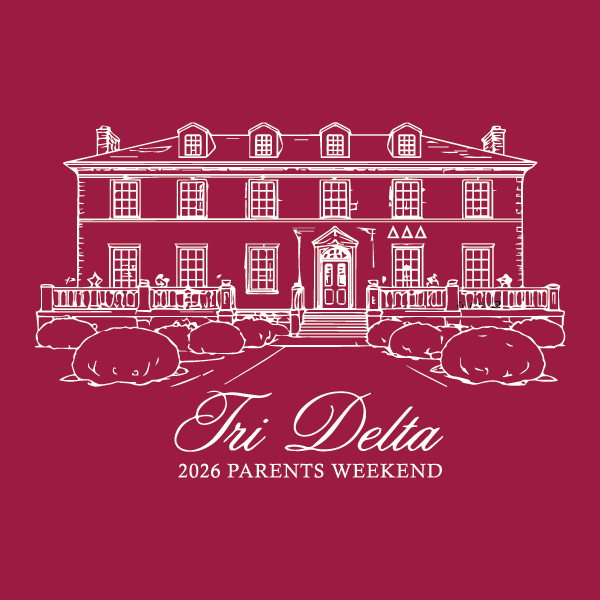 Delta Delta Delta 2026 Parents Weekend Chapter House T-Shirt