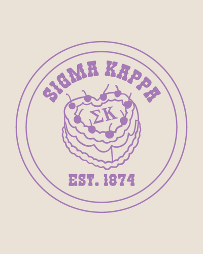 Sigma Kappa Est. 1874 Heart Cake T-Shirt