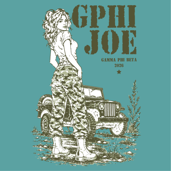 Gamma Phi Beta Philanthropy Military Inspired T-Shirt - 3586