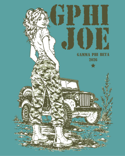Gamma Phi Beta Philanthropy Military Inspired T-Shirt - 3586