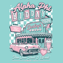 Alpha Phi Bid Day Food T-Shirt - 3616