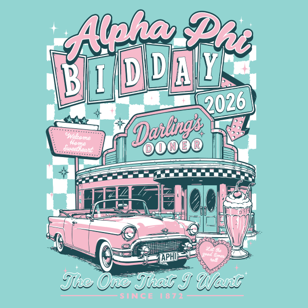 Alpha Phi Bid Day Food T-Shirt - 3616