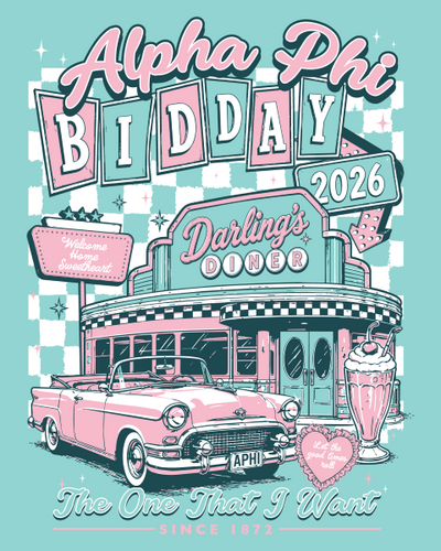 Alpha Phi Bid Day Food T-Shirt - 3616