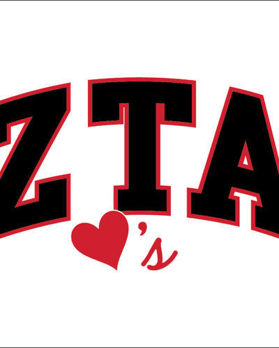 Zeta Tau Alpha Hearts T-Shirt - 3590