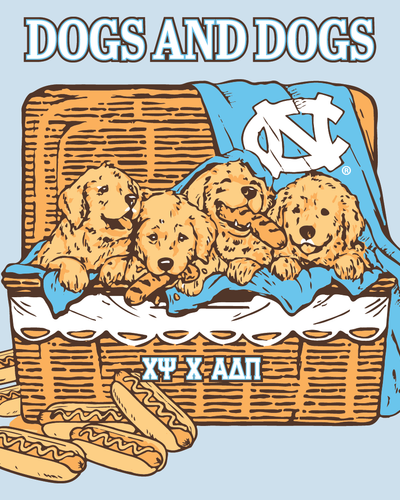 Alpha Delta Pi Dogs and Dogs T-Shirt - 3591