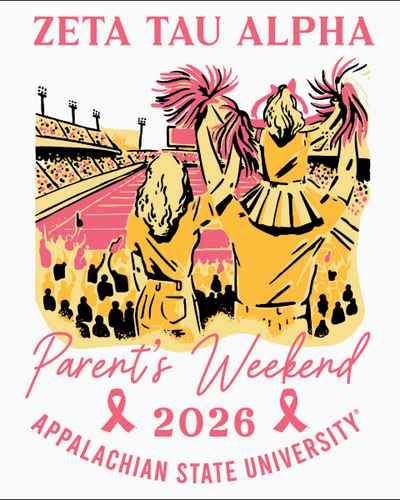 Chi Omega Parents Weekend Breast Cancer Awareness T-Shirt - 3596