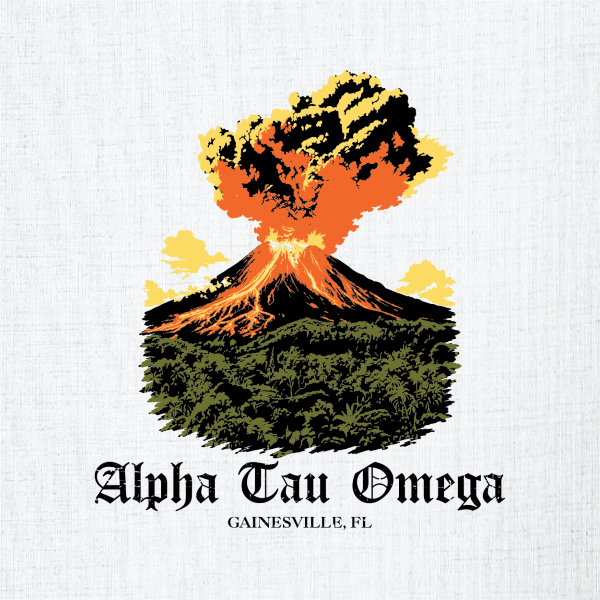 Alpha Tau Omega Tropical Volcano T-Shirt - 3629