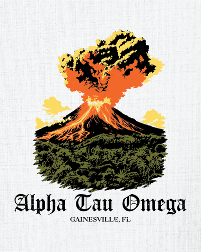 Alpha Tau Omega Tropical Volcano T-Shirt - 3629