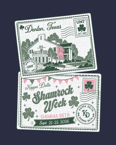 Kappa Delta Shamrock Week Postcard Tee- 3655