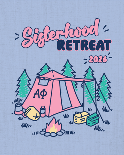 Alpha Phi Sisterhood Retreat Camping‑style T-Shirt - 3628
