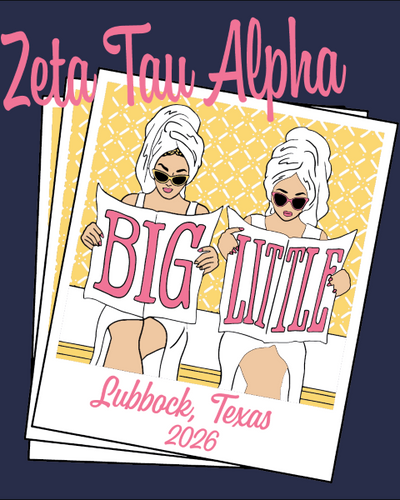 Zeta Tau Alpha Big Little Retro Chic Girls - 3637