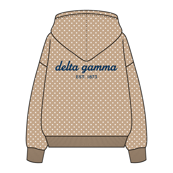 Polka Dot The Drop Cut Fleece Hooded Sweatshirt - The Collegiate Lineup