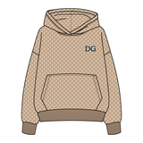 Polka Dot The Drop Cut Fleece Hooded Sweatshirt