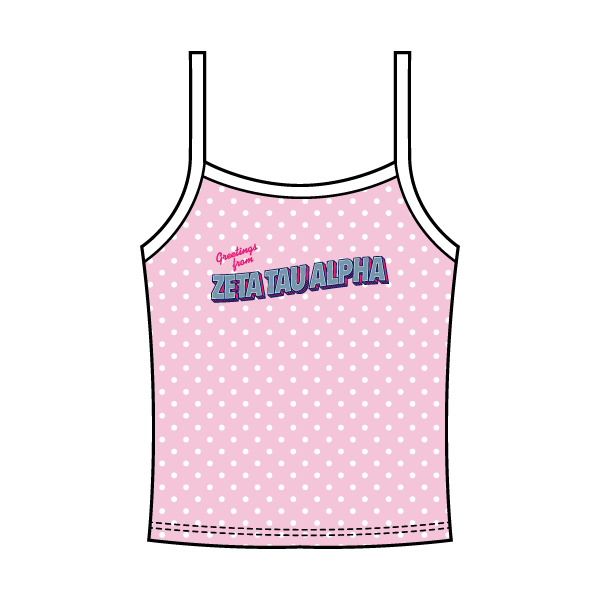 Polka Dot Women's Knit Cami Basic Tank Top