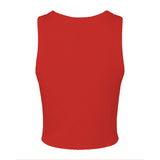 Ribbed high Neck Tank with Bow