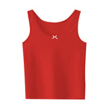 Ribbed Scoop Neck Tank with Bow