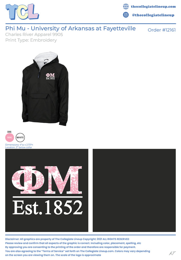 Phi Mu University of Arkansas at Fayetteville #12161