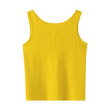 Ribbed Scoop Neck Tank with Bow
