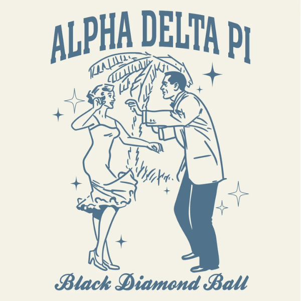 Alpha Delta Pi Retro Black Diamond Ball – 2788