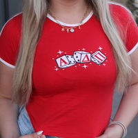 RINGER TEE WITH SHOULDER STRIPES