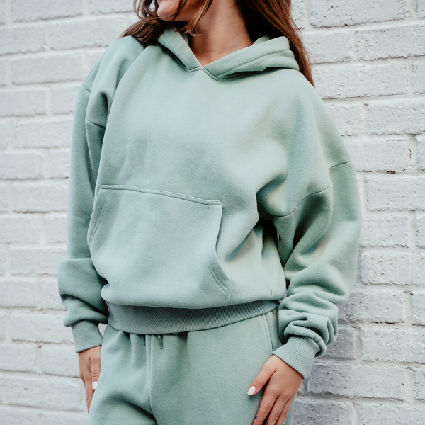 THE DROP CUT FLEECE HOODED SWEATSHIRT