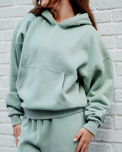 THE DROP CUT FLEECE HOODED SWEATSHIRT