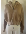 WOMEN'S FRENCH TERRY CROP ZIP FRONT HOODIE