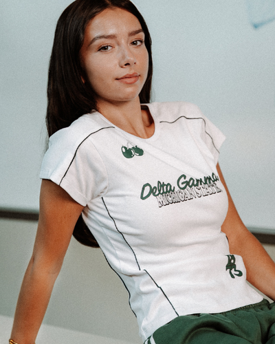 WOMEN'S CONTRAST PANEL BABY TEE