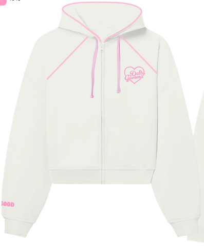 WOMEN'S RAGLAN ZIP UP CROP HOODIE WITH CONTRAST STITCH