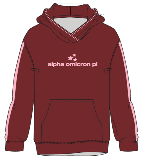 COZY FLEECE HOODED SWEATSHIRT WITH PANELED SLEEVES