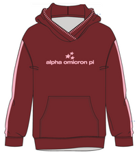 COZY FLEECE HOODED SWEATSHIRT WITH PANELED SLEEVES