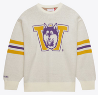 RETRO STRIPE DROP SHOULDER CREWNECK SWEATER