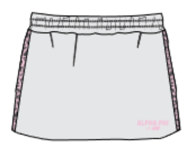 WOMEN'S FRENCH TERRY PANELED MINI SKORT