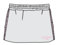 WOMEN'S FRENCH TERRY PANELED MINI SKORT