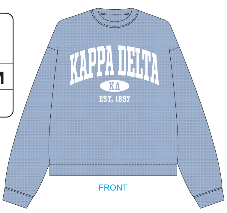 UNISEX WAFFLE KNIT CREWNECK SWEATSHIRT