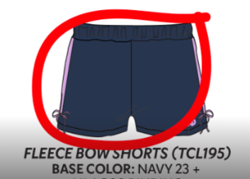 WOMEN'S HEAVYWEIGHT FLEECE BOW SHORTS
